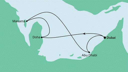 Dubai mit AIDAcosma route