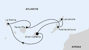 7 Tage Kanarische Inseln mit AIDAperla