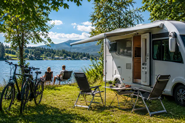 Campingplatz mit Mobilheimen für einen Urlaub mit Eigenanreise